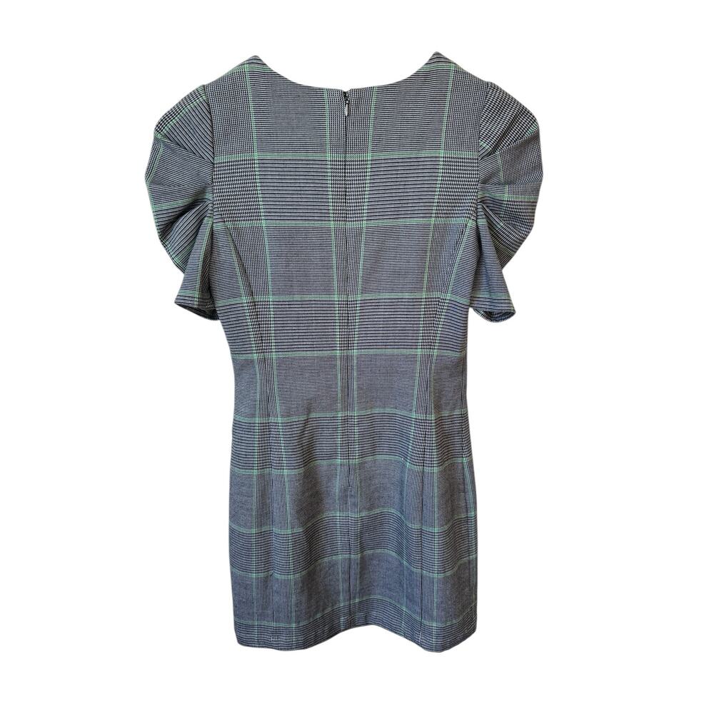 AMANDA UPRICHARD x NUULY Westwick Dress Small Petite Plaid Puff Sleeve Academia - Picture 6 of 10